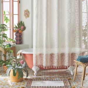 Sold Out Opalhouse Villa Burnout White Shower Curtain Designed by Jungalow NWT